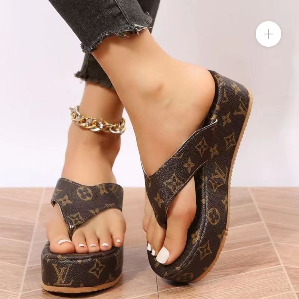 Maison Martin Margiela Brown Platform Sandals